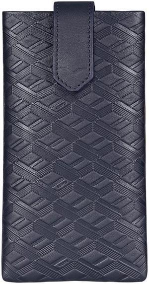 VERTU Luxury Phone Leather Case for METAVERTU iVERTU,Calf Leather Craft,Wear-Resistant Shockproof Slip Phone Bag Handmade Business Phone Case Dark Blue-Black