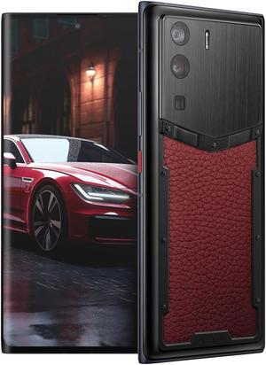 VERTU METAVERTU Calf Leather Web3 Cell Phone 5G Smartphone with Dual Sim 64MP Camera 18+1TB ROM and RAM Storage Raspberry Red