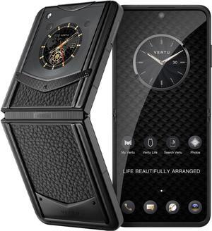 VERTU IRONFLIP Calf Skin Flip Cell Phone, Unlocked Android 5G Smartphone, Foldable Design, One-Hand Control, 50MP Camera, 12G+512G, Dual SIM, 6.9" 120Hz OLED, 65W Fast Charge (Jade Black)