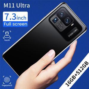 Smartphone S21 Ultra 12+512GB MTK6889 10-core 7.3-inch HD 1440*3200 5G  24MP+48MP battery 6800mah Android 10.0 dual card dual standby face  recognition factory direct supply 