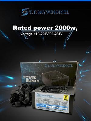 Full Modular 2000W Bitcoin mining PSU PC Power Supply Computer Mining Rig 6 7 8 GPU ATX Ethereum Coin 12v Desktop power supply 90V-264V