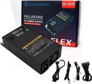 350W Flex ATX Power Supply 90-264V AC 3A 50-60Hz 1U Small Desktop Computer  PSU with 1x24pin,1x6pin,1x4+4pin,3xSATA Ports, 2xIDE Fan Power for