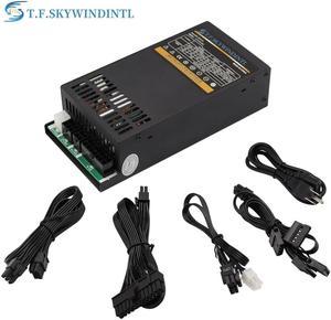T.F.SKYWINDINTL 600W Moduler Flex 1U 90V-264V ATX mini switching pc power supply for server psu with 4cm cooling fan Copper USA Power Cable