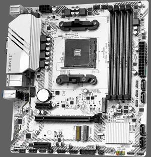 JGINYUE B450M TI ARGB Motherboard AM4 Socket Ryzen 1000 - 5000 Processors Ryzen R3 R5 R7  CPU DDR4 3600 64GB Dual Channel Memory RAM Micro ATX M.2