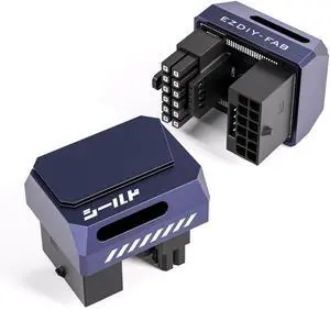 PCIe 5.0 GPU Power Adapter - 600W 12+4pin, 16pin 12VHPWR Connector, 12V-2x6 GPU Adapter, 180 Degree Right Angle - Compatible with RTX 3090Ti, 4070Ti, 4080, 4090 - RVS Type, Purple, 1 Pack