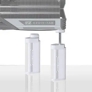 GPU Support Bracket,Graphics Card Brace,GPU Support Stand Adjustable Height,Aluminum Video Card Sag Holder-White