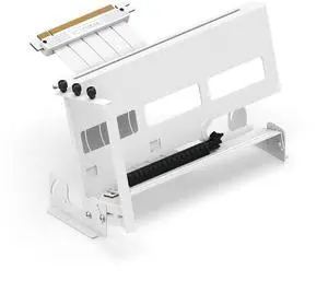 PCIe 4.0 GPU Mount Bracket, Multi-Angle Adjustment with All White Riser Cable, Compatible to RTX4090, 4080, 4070ti - White