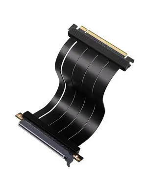 BUCIER PCIe 5.0 X16 Riser Cable,128GB/s Bandwidth, for RTX 50/40 & RX 9000/7000 GPUs, PCIe Extension Card, Backward Compatible with PCIe 4.0/3.0,Vertical GPU Mount,Straight-20cm,Black