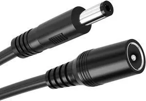 BUCIER DC Power Extension Cable 5.5mm x 2.1mm Male to 5.5mm x 2.1mm Female Connector 12V DC 5521 Male to Female 22AWG Adapter for Laptop Solar Camera Router LED Projector 30cm/11.81inch 2pcs