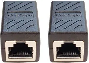 BUCIER RJ45 in-Line Coupler Adapter Female to Female Ethernet Cable Extender 8-Pin Modular Network Connector for Cat7 Cat6 Cat5e Cat5 Ethernet Cable 2pcs