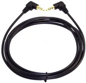 BUCIER 3.5mm Audio Cable Dual 90 Degree Angle Stereo 3.5mm Headphone Cable 4 Pole TRRS Male to Male Aux Cord 3.28ft/1m for Phone Tablet MP3 Laptop Microphone