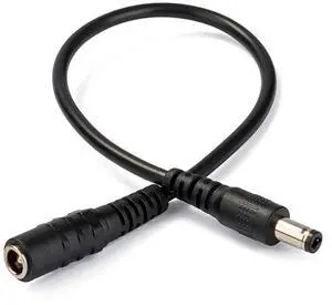 BUCIER DC Power Extension Cable 5.5mm x 2.1mm Male to 5.5mm x 2.5mm Female 12V 22AWG DC 5521 Male to 5525 Female Adapter for Laptop Solar Camera Router LED Projector 30cm/11.81inch 2pcs