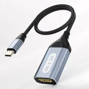 BUCIER USB C to HDMI Adapter 4K Cable, Thunderbolt Converter, USB Type-C to HDMI Adapter for Laptop MacBook Pro/Air, iPhone16/15 Pro Max, XPS, HP, Thinkpad, Surface, Etc.