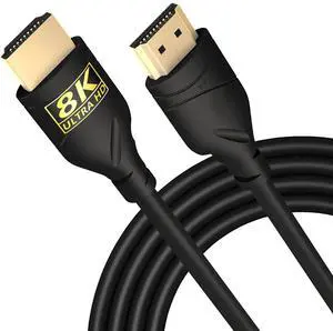 BUCIER 8K@60Hz HDMI Cable 2.1, 6.6FT Ultra High Speed HDMI Cord, Support 4K 8K HDCP, HDR 10, 4K@120Hz 144Hz, for Laptop, PC, HDTV, PS4/5, Xbox