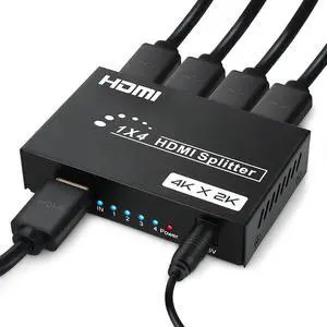 BUCIER HDMI Splitter 1 in 4 Out, 4Kx2K @30Hz
