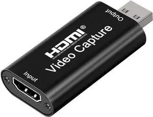 BUCIER 4K HDMI Video Capture Card, Cam Link Card Game Audio Adapter HDMI to USB 2.0 Record Capture Device for Streaming, Live Broadcasting, Video Conference, Teaching, Gaming