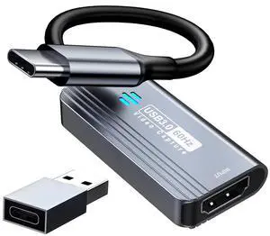 BUCIER Video Capture Card, HDMI to USB C 3.0 Capture Card, 1080P 60FPS Video Capture Device, for Streaming, Teaching,Gaming, Video conferencing or Live Broadcasting