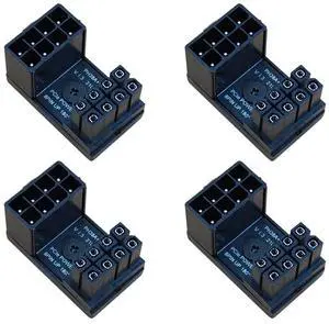BUCIER 4-Pack 8 Pin 180 Degree Adapter, Standard Type GPU VGA PCIe 8 Pin U Turn 180 Degree Angle Connector Power Adapter Board for Desktop Graphics Card
