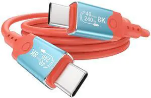 BUCIER USB C to USB C Charger Cable, 240W 5A Type C Fast Charging 40Gbps 8K@60Hz Charger for iPhone 16 15 Pro Max Plus iPad Pro MacBook Samsung Galaxy S24 S23 S22 Ultra (1M)