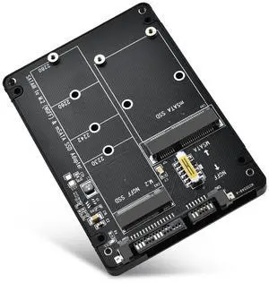 BUCIER M.2 to SATA Adapter - 2 in 1 Converter for MSATA/M.2 NGFF SSD to 2.5" SATA III, Supports B&M Key, Not for M Key