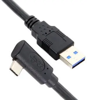 BUCIER USB 3.1 Type-C Left Right Angled Type to Standard USB3.0 Data Cable Compatible for Camera Link VR (5.0M)