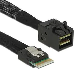 BUCIER Slimline SAS 4.0 SFF-8654 4i 38pin Host to HD Mini SAS 4i SFF-8643 36pin Target Cable 50cm PCIE4.0