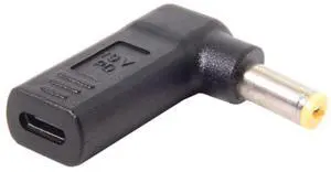 BUCIER USB 3.1 Type C USB-C to PD Emulator Trigger 90 Degree Angled Adapter (5.5x1.7mm)