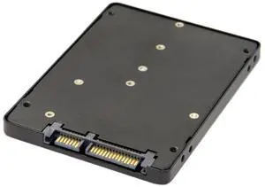 BUCIER B+M Key Socket 2 M.2 NGFF (SATA) SSD to 2.5 SATA Adapter Card Adapter with Black Metal Case