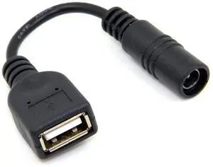 BUCIER 5V USB Female to DC Power Jack 5.5x2.1mm Charge Adpter Cable Compatible for Cell Phone & Tablet & Light