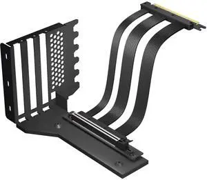 BUCIER 3-Slot GPU Support Bracket with 150mm PCIe 5.0 Riser Cable for GPU Vertical Mount, Compatible with RTX5090 RTX4090 RX9070 RX7900, PC Cases with Open PCI 7/8-slot Design