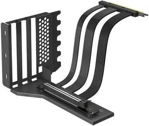 BUCIER 2-Slot GPU Support Bracket with 180mm PCIe 5.0 Riser Cable for GPU Vertical Mount, Compatible with RTX5090 RTX4090 RX9070 RX7900, PC Cases with Open PCI 7/8-slot Design