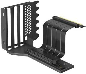 BUCIER 2-Slot GPU Support Bracket with 200mm PCIe 4.0 Riser Cable for GPU Vertical Mount, Compatible with RTX 40/30 Series and Radeon RX7000/RX6000 Series, PC Cases with Open PCI 7/8-slot Design