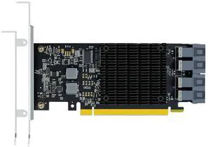 BUCIER ST583 4-Port SFF-8643 to PCIE 3.0 X16 Adapter Card with PEX8747 Controller for High-Density U.2/U.3/M.2 NVMe RAID Storage Solution