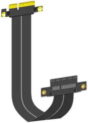 BUCIER 180mm PCIe 3.0 X4 Riser Cable for M.2, WiFi, Firewire, USB, Sound Cards, etc