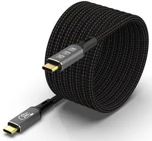 BUCIER Long USB4 Thunderbolt 4 Extension Cable 5M 16.5ft 8K USB C M/M 240W Fast Charging 40Gbps Data Transfer 7680 * 4320 8K@60Hz 4K@144Hz Video Compatible with Different USB-C Devices
