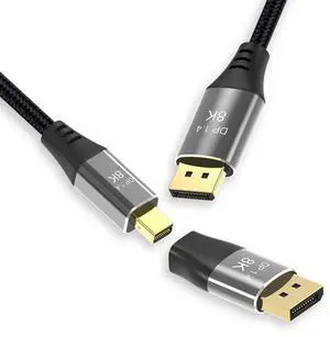 BUCIER 16K HDMI 2.2 Cable Real UHD HDR 96Gbps 16K@60Hz 4K@480Hz Support HDCP 3D HDMI Cable for PS4 SetTop Box HDTVs Projectors (0.5m 1.6ft)