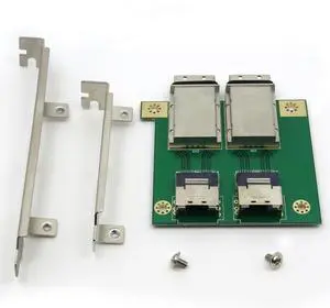 BUCIER Dual Mini SAS SFF-8088 to SAS36P SFF-8087 Adapter in PCI Bracket