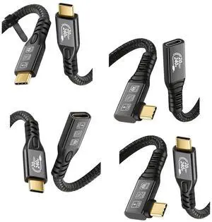 BUCIER 240W 20Gbps USB C 3.2 Gen 2x2 Cable and Extension Cable, 4K@60Hz Video Cable, Type C Cable for MacBook Pro, Dell, Arzopa, Galaxy, USB C for Portable Monitor