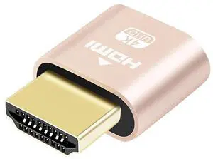 BUCIER 4K HDMI Dummy Plug Display Emulator Headless Ghost Adapter Compatible with Windows Mac OSX Linux Support 4kx2k 2160P 1080p for Computer Desktop (fit-Headless, 1 Pack)