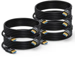 8K HDMI 2.1 Cables 10FT 5-Pack, High Speed HDMI Gaming Monitor Cable for PS5 TV-8K ARC&eARC HDMI Cord-165/180/240Hz, HDCP2.3, 3D/HDR10 for Soundbar, PS5, PS4, TV, Xbox, Roku, Cinema, Computer, Monitor