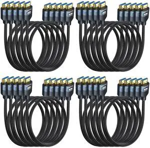 8K HDMI 2.1 Cables 6FT 20-Pack, High Speed HDMI Gaming Monitor Cable for PS5 TV-8K ARC&eARC HDMI Cord-165/180/240Hz, HDCP2.3, 3D/HDR10 for Soundbar, PS5, PS4, TV, Xbox, Roku, Cinema, Computer, Monitor