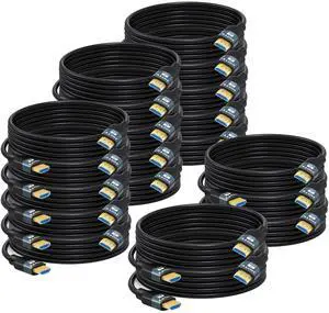 BUCIER 8K HDMI 2.1 Cables 10 FT, 20-Pack, High Speed HDMI ARC/eARC Cable 48Gbps, 8K@60Hz, 4K@144Hz, 1080P@240Hz-HDCP 2.2,3D/HDR for Soundbar, PS5/4, Xbox, Roku, Cinema, TV, Computer, Monitor & More BUCIER 8K HDMI 2.1 Cables 10 FT, 20-Pack, High Speed HDMI ARC/eARC Cable 48Gbps, 8K@60Hz, 4K@144Hz, 1080P@240Hz-HDCP 2.2,3D/HDR for Soundbar, PS5/4, Xbox, Roku, Cinema, TV, Computer, Monitor & More