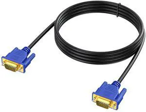 BUCIER VGA Cable 10 Feet, VGA Computer Monitor Cable Adapter, Gold-Plated Shielded VGA Cord HD15 1080P@60Hz Full HD High Resolution Pure Copper Wire for TV Computer Monitor Display Projector-Blue