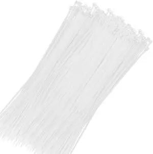 BUCIER 250pcs Zip Ties Plastic Cable Zip Ties Self-Locking Nylon Wire Ties Heavy Duty Ultra Strong Zip Straps (10 Inch, White)