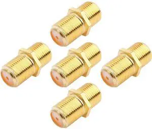 BUCIER Coaxial Cable Connector F-Type RG6 Cable Extension Adapter (Pack of 5)