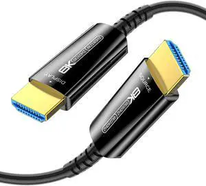BUCIER Fiber Optic HDMI 2.1 Cable, HDMI Cable 25Ft, 48Gbps Ultra High Speed Thin HDMI Cord, 8K@60Hz 4K@240Hz, Dynamic HDR, eARC, HDCP 2.2&2.3, 3D, Compatible for PS4/5/Xbox/TV/Monitor/Laptop