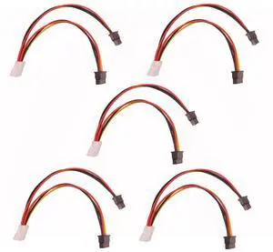 BUCIER 5Pcs Molex to SATA Power Splitter Y Cable 4Pin Male IDE Molex to Female Dual SATA Power Splitter Adapter Cable Hard Drive Extension Cable Female Cable Adapter