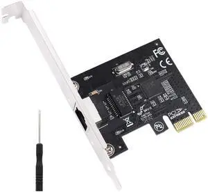 BUCIER Gigabit Ethernet PCI Express, 1 Port PCIE Gigabit Nic PCI-E Network Card 10/100/1000Mbps RJ45 VLAN Adapter Converter
