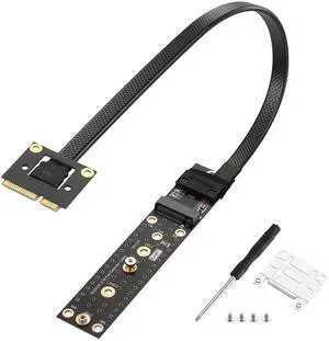 BUCIER Mini PCIE to NGFF M.2 M Key Extender Cable MPCIE Male to M2 Female NVME SSD Riser Cable