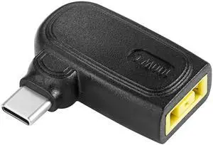 BUCIER 100W PD Slim Tip to Type C Power Charging Adapter Square Female to USB C Male Connector,Uilt-in with PD Automatic Identification Induction Chip,for Laptops (Square C)